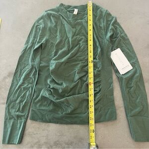 NWT vineyard green small Athleta long sleeve Foresthill Ascent top wool blend